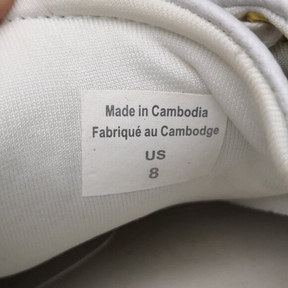 Ted Baker Ladies Size 8 Cushion Insole White w/ Pink Accent Leather Sneakers - Picture 7 of 8